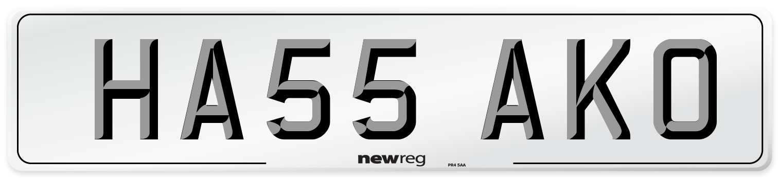 HA55 AKO Number Plate from New Reg